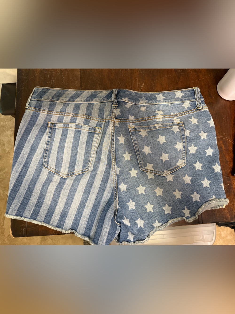 torrid Star & Stripe Denim Shorts - Blue - Picture 2 of 6